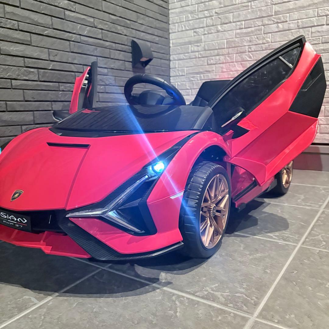 【極美品】電動乗用ラジコン ランボルギーニ 子供用 レッドカラー　付属品完備