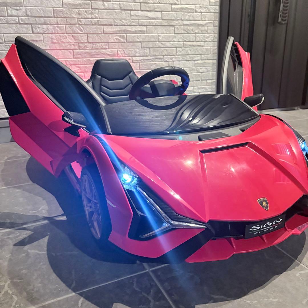【極美品】電動乗用ラジコン ランボルギーニ 子供用 レッドカラー　付属品完備