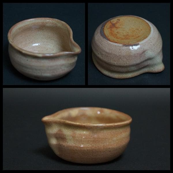 萩焼 水津乙彦造『玉露』宝瓶/湯冷まし/煎茶碗(六客)共箱