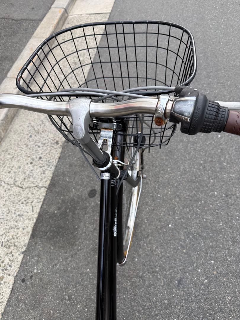 自転車 大阪市 【引取り限定】 美品 27インチ 変速付き