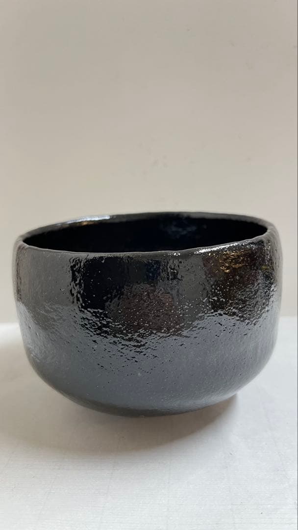 佐々木松楽造　長次郎写 黒楽茶碗共箱　未使用品 値下げしました。