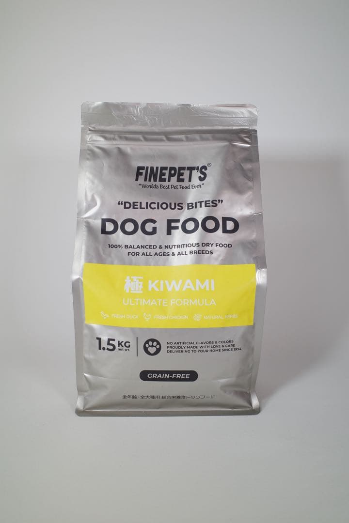 FINEPETS KIWAMI ドッグフード 1.5kg (3袋セット)