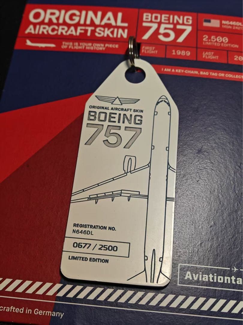 デルタ航空 Aviationtag B757-232 ホワイト