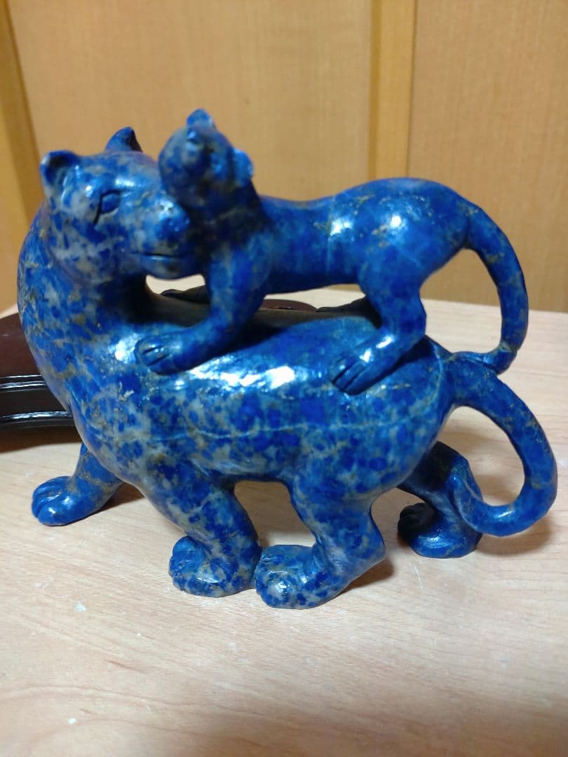 虎の親子/ラピスラズリ（瑠璃）