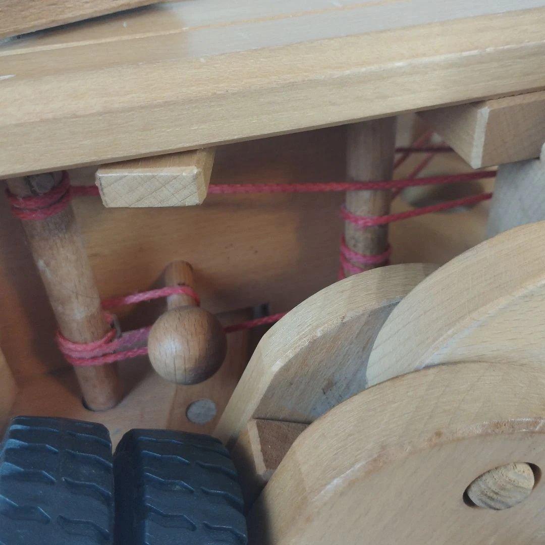 【希少】ドイツ製 fagus ファガス 木製 クレーン車 はたらく車 知育玩具