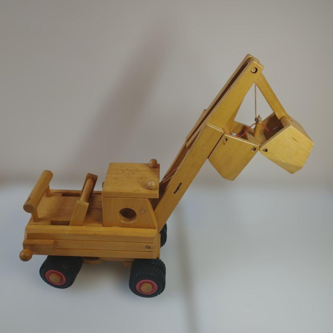 【希少】ドイツ製 fagus ファガス 木製 クレーン車 はたらく車 知育玩具