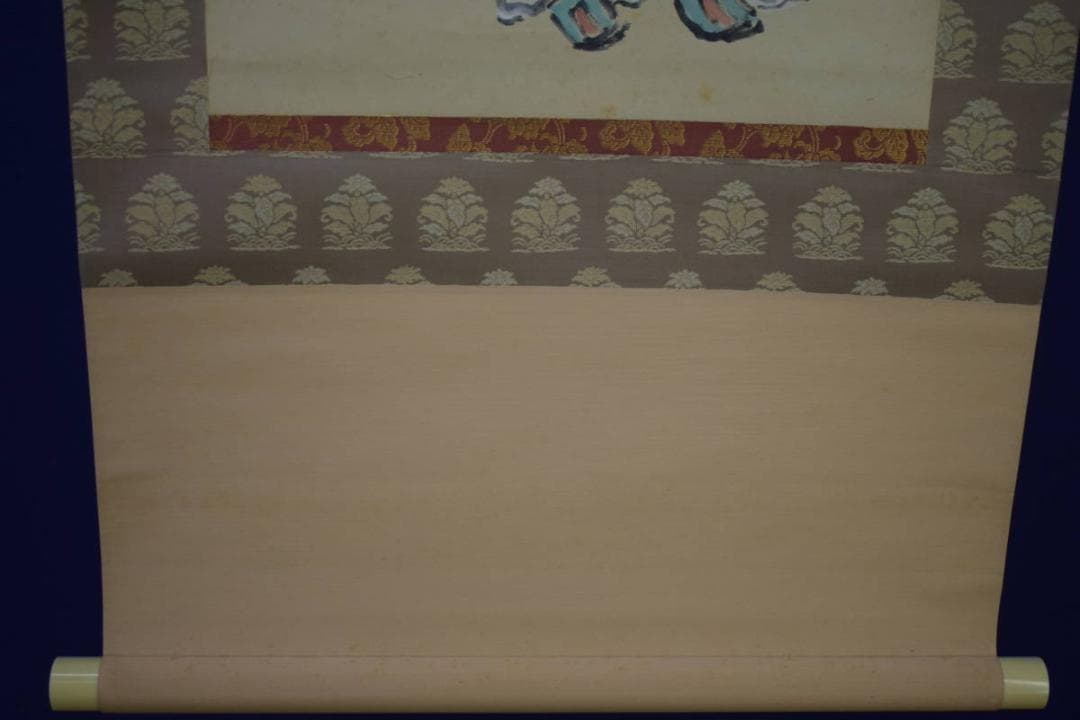 真作/古谷桂翁/寿老人画賛/布袋屋掛軸HI-977