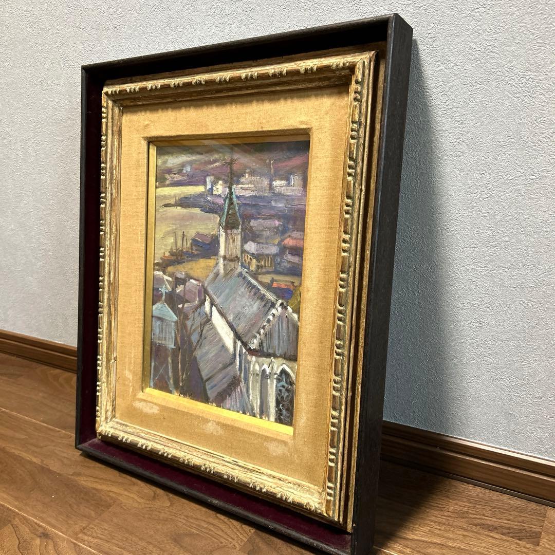 油絵　長崎　大浦天主堂