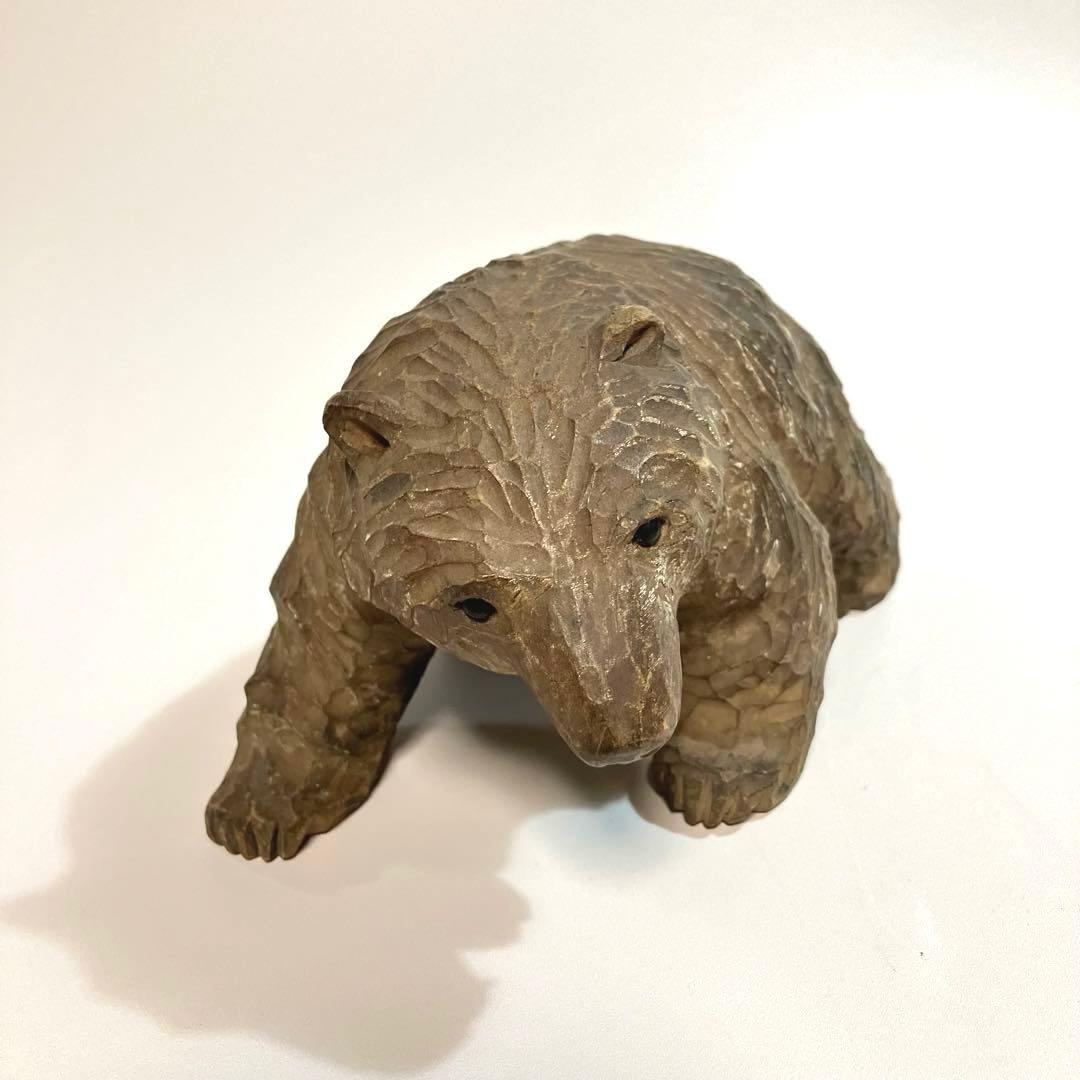 北海道　旭川　古作　木彫りの熊　木彫り熊　木彫熊　アイヌ　一刀彫　民芸　伝統工芸