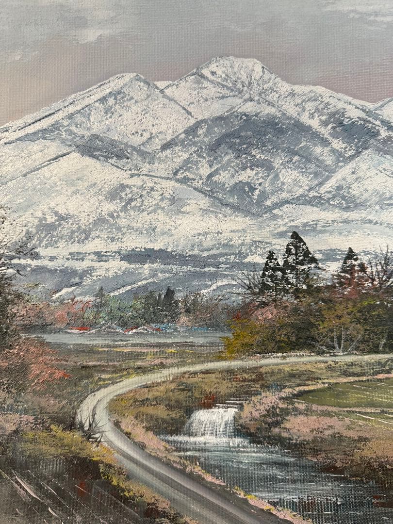 佐田光 肉筆　真作油彩画 絵画　妙高高原 キャンバス画　インテリア