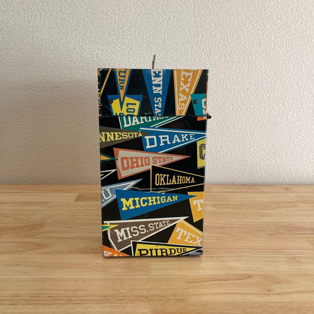 60's カレッジ　ペナント　レコードボックス　ヴィンテージ