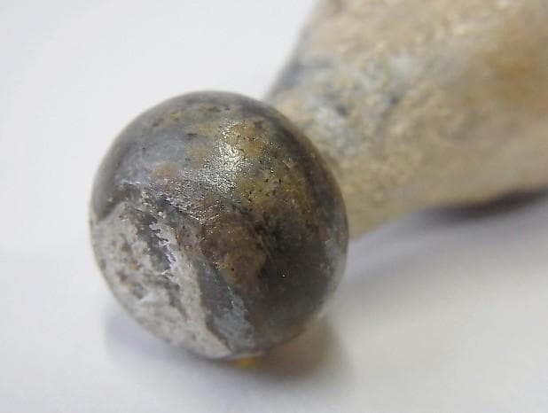 ★Y1417★古代　ガラス 化粧小瓶　銀風化　アイライン顔料壺　ローマ出土