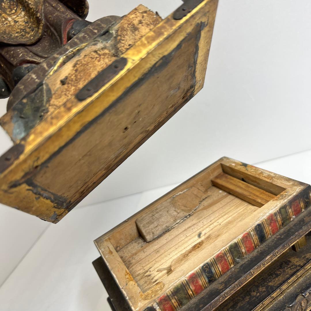 専用桃山~江戸初期木彫鬼子母神玉眼仏像高さ約49㎝　東Y8-0203☆2Fトトチ