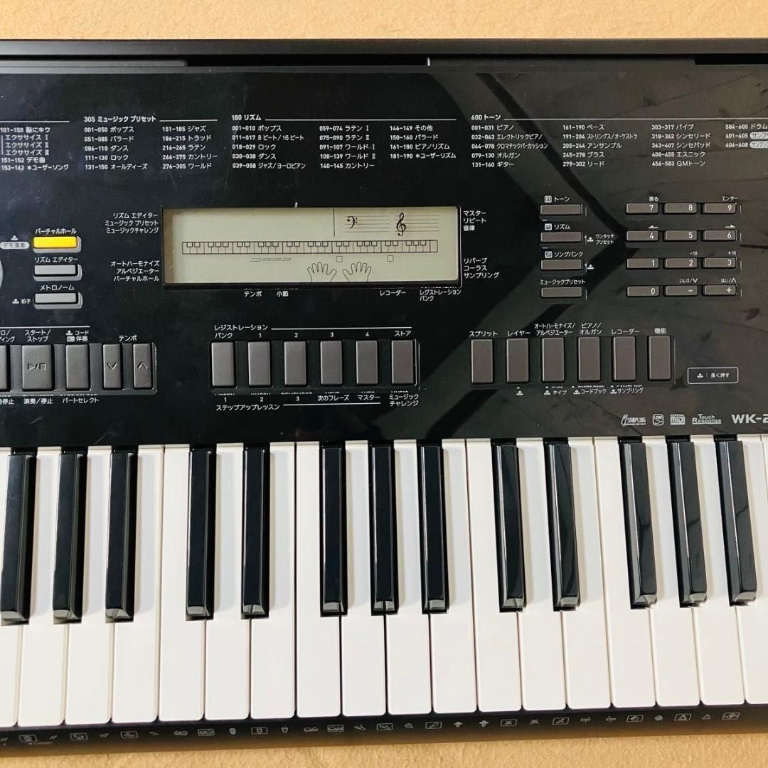 【美品】CASIO 電子キーボード WK-245 動作品 カシオ 76鍵盤