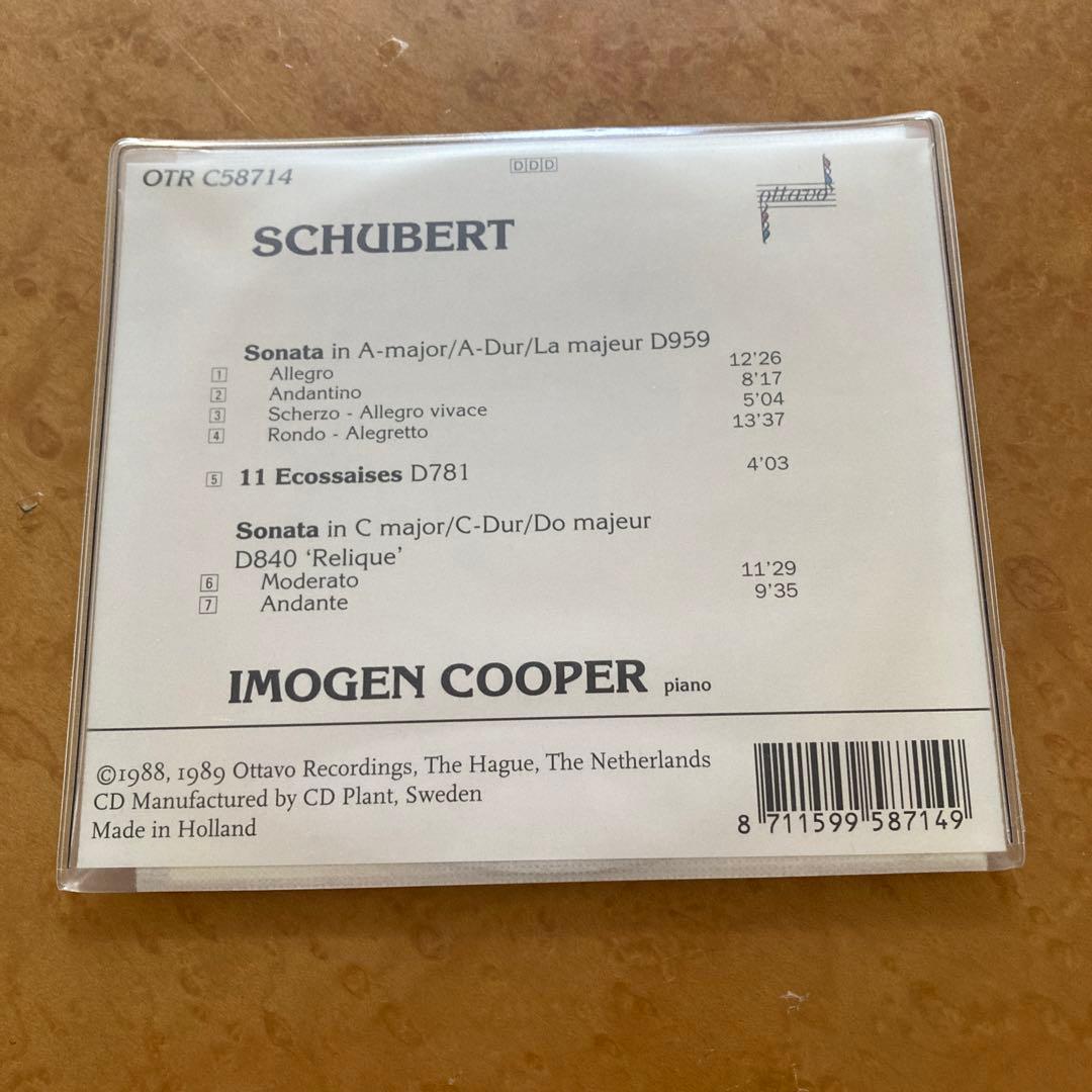 輸CD クーパー／「シューベルト最後の６年 1823-1828」全6枚