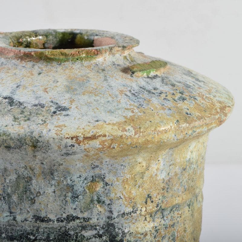 中国　漢緑釉　銀化　穀物倉　C　9229