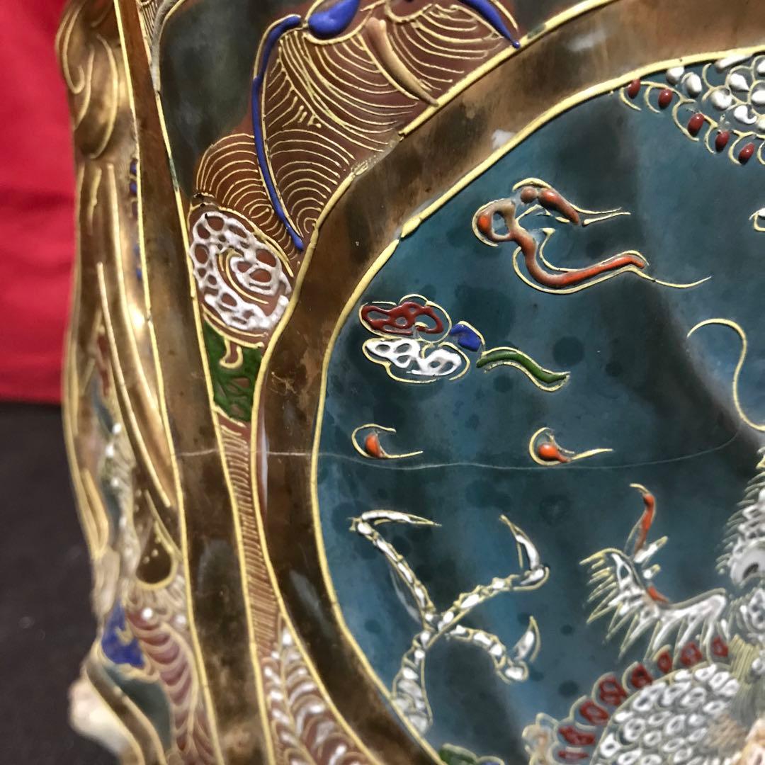 開運‼️古美術 骨董品 工芸品 九谷焼 ‼️縁起置物 ●大型観音立像 守護仏♣