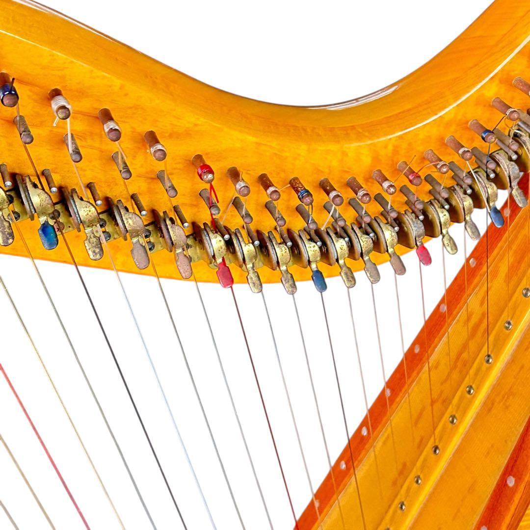青山ハープ AOYAMA 140D 36弦　アイリッシュハープ　レバー　虎杢