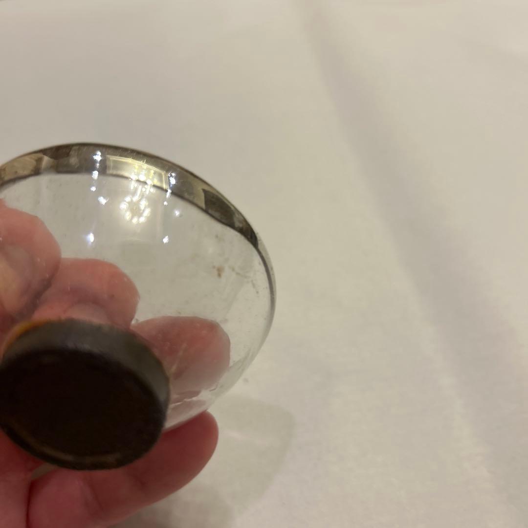 【値引き】大正ガラス　盃　お猪口　吹きガラス　気泡ガラス　クリアガラス　蔵出し