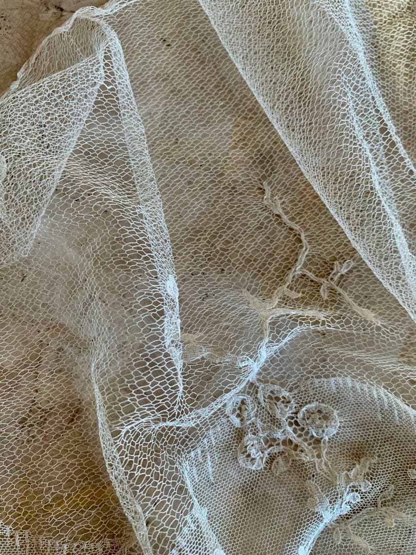 フランスアンティークチュールレースヴェール2点※アプリカシオンプリンセスレース