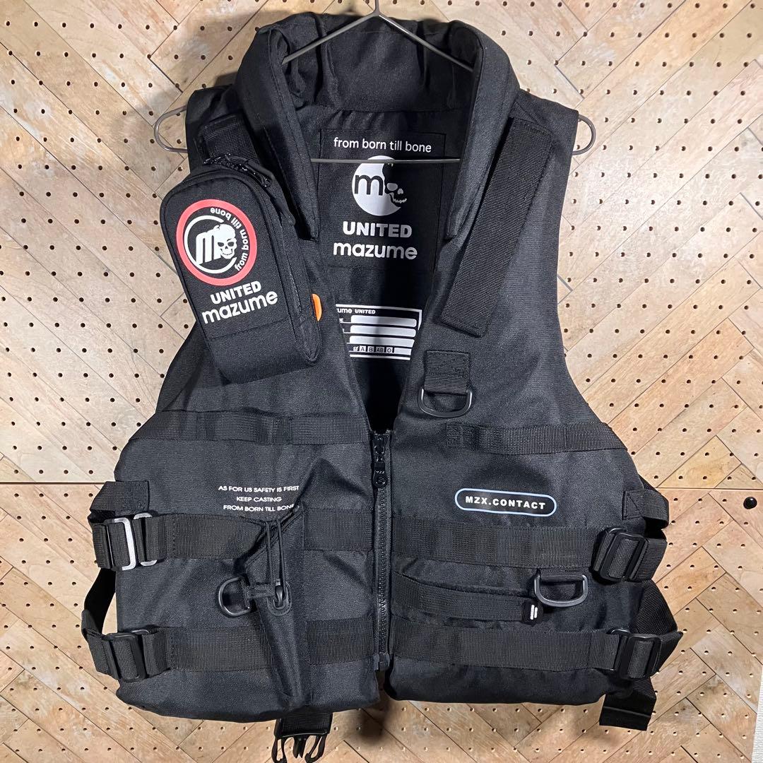 mazume MZX.CONTACT 黒 フィッシングベスト 新品未使用 調整式