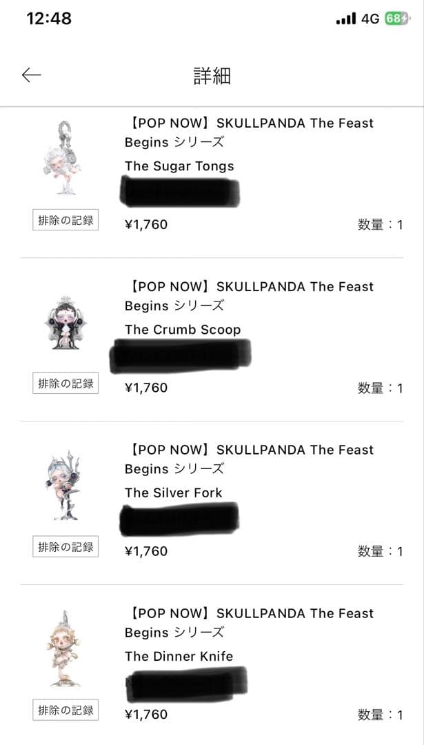 SKULLPANDA 6点 The Feast Begins フィギュアセット
