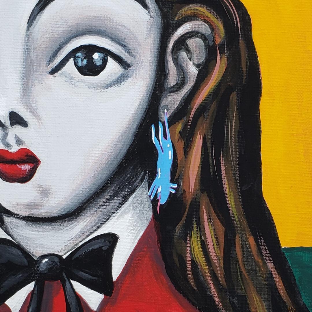 【模写】◆金子國義 『猫の帽子』油彩 F6号 金子国義◆検）松本零士 高塚省吾