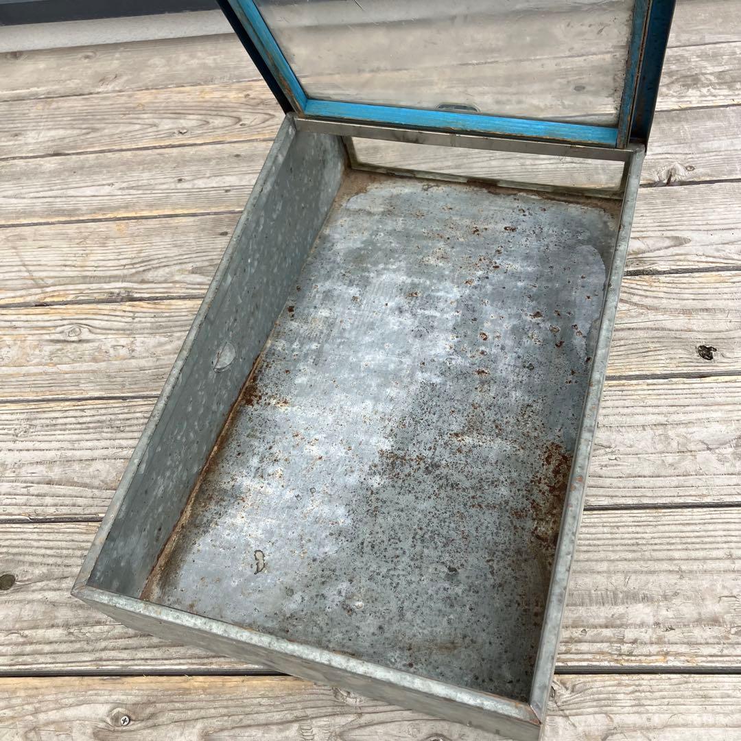 昭和レトロ 駄菓子屋 ブリキガラスショーケース ディスプレイラック 飾り棚