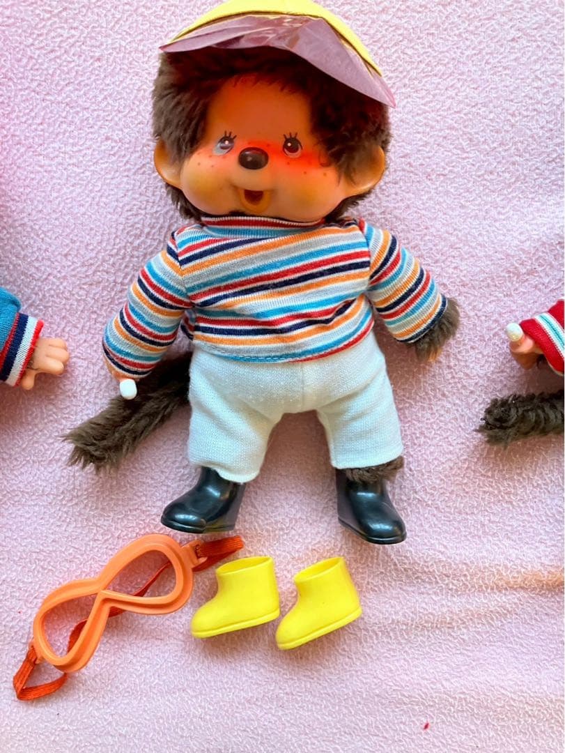 ストライプのセーターの人形　昭和レトロモンチッチ② セキグチ