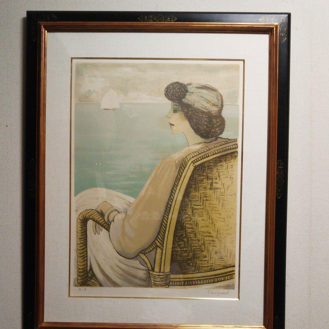 カシニョール 籐椅子の婦人