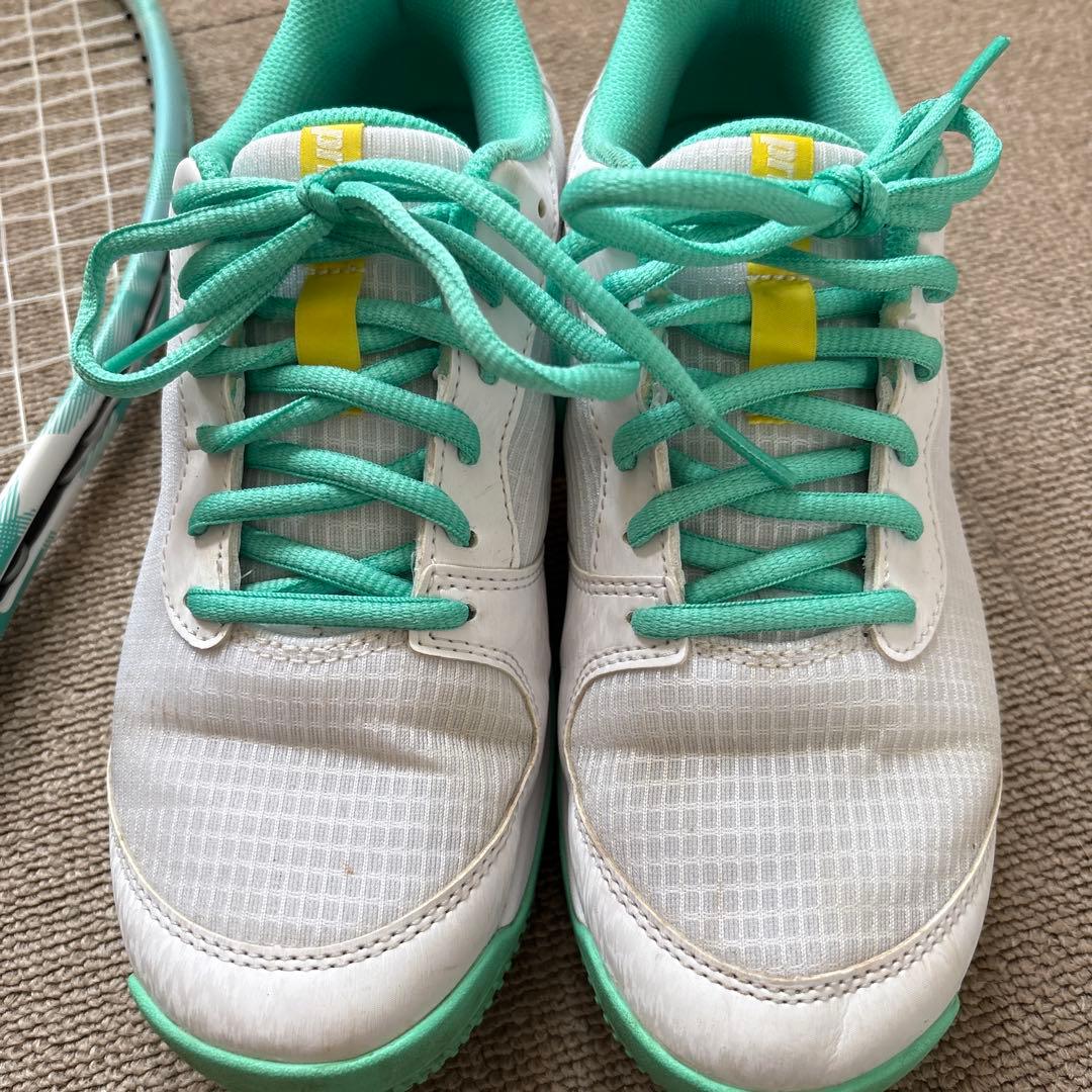 軟式　ソフトテニスラケット　テニスシューズセット　部活