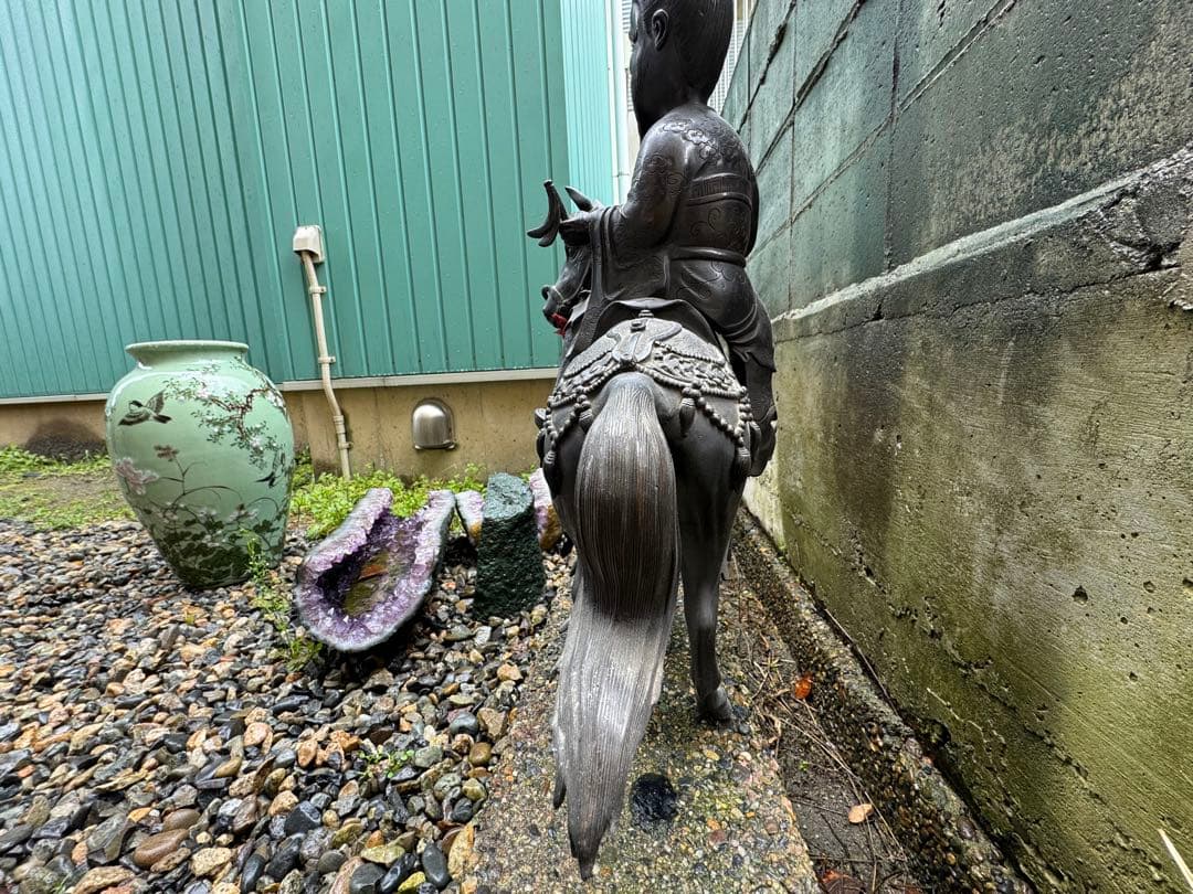 ‼️最後の値段‼️リサイクルFORT必見‼️4/14⑨‼️唐人乗り支那馬図‼️銅製香炉‼️