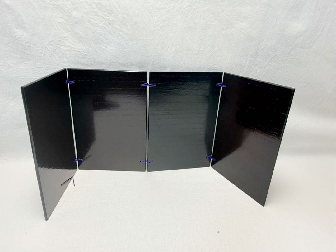 未使用 茶道具 桐木地本漆塗 器据 と溜塗 和敬板 小羽根 うぐいす針4点 元箱