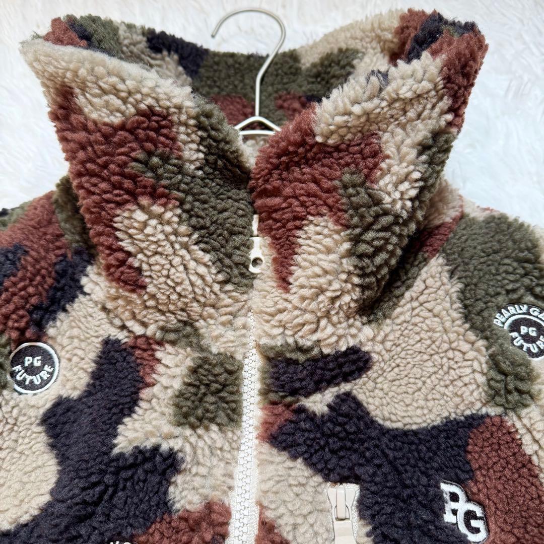 lucky_h67様美品 パーリーゲイツ カモフラ ボアジップアップベスト 近年