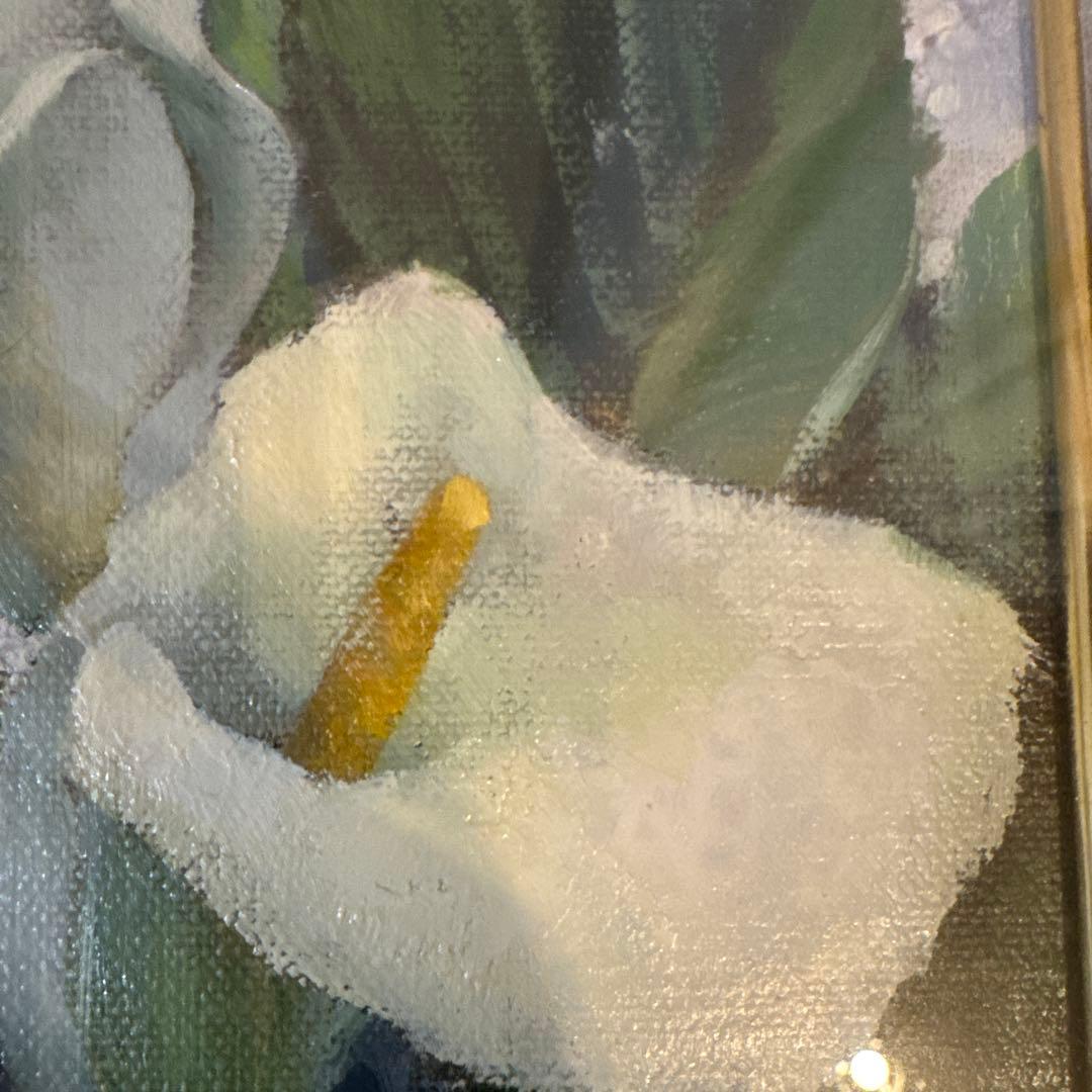 三越美術部取扱 川畑太「カラ―」2010年個展作品 額装 絵画 花 カラー