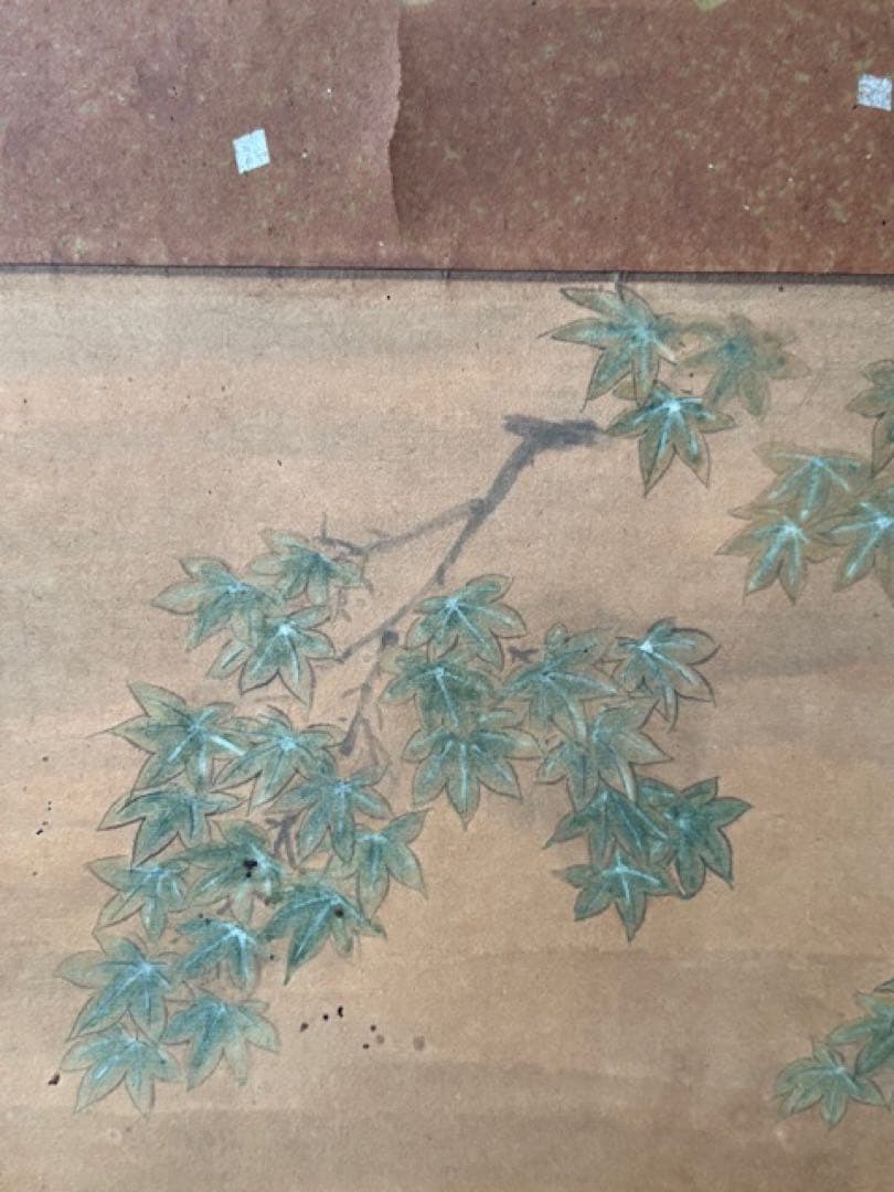 詳細不明 古い 扁額 鴛鴦（おしどり）つがい図 直筆 在銘随筆家江戸時代後期？