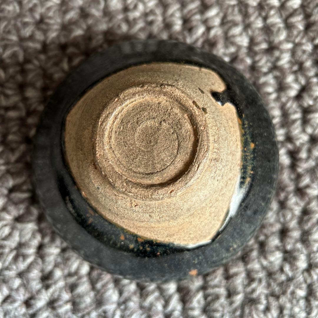 中国骨董 【旧家蔵建窯宗禾目天目兎豪茶碗】 希少貴重 全般的綺麗状態です