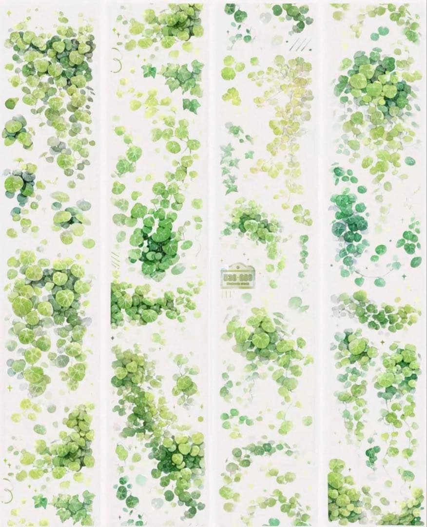 贝壳光 山乌龟 5.5cm×10m 海外マスキングテープ　海外マステ　葉