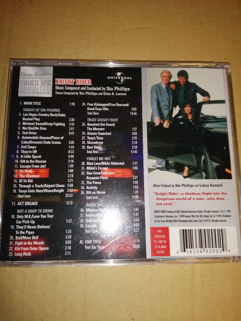 ナイトライダー KNIGHT RIDER SOUNDTRACK 輸入盤