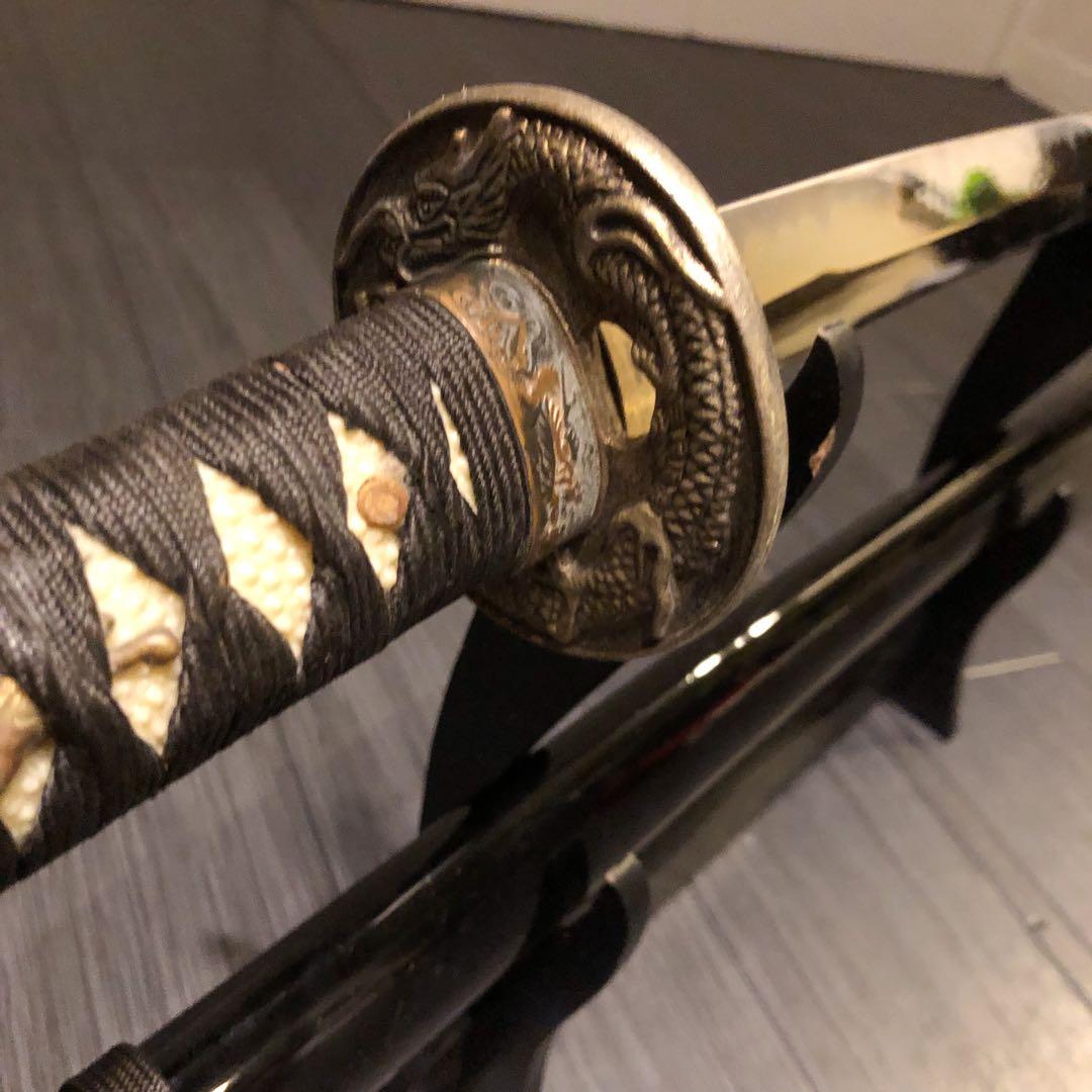 高級模造刀　黒拵え　居合刀　太刀　本格模造刀