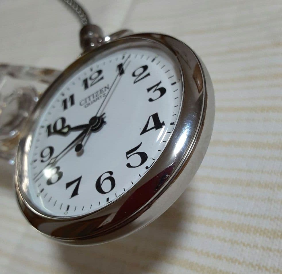 CITIZEN QUARTZ 懐中時計 4766鉄道時計仕様　稼働美品