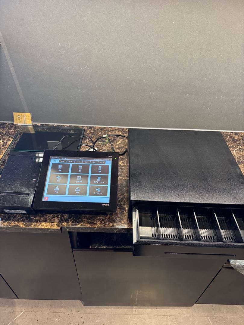 人気の黒　Androidカシオv-r200インボイスレジスター