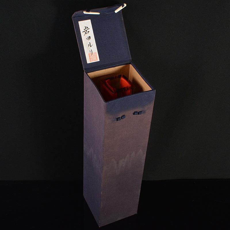 工芸ガラス　岩田ルリ　一輪挿　花器　花瓶　M　R6686