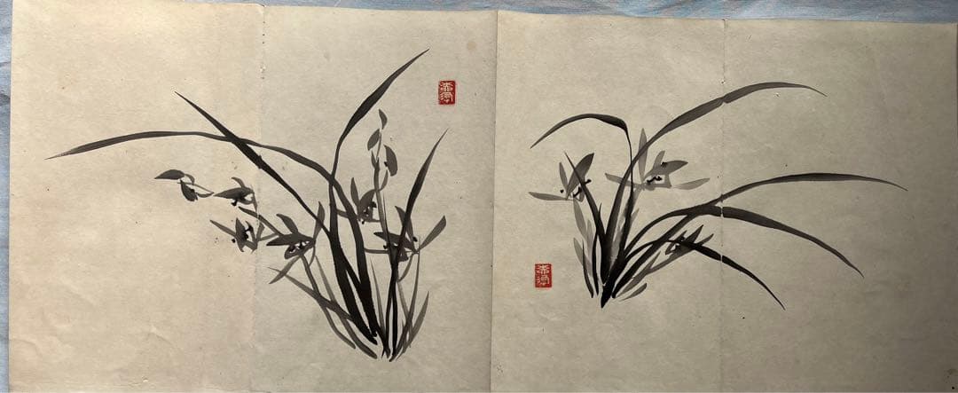 四君子帖 乙卯年（1 85 5年？19 15? ） 銘有り 絵22枚