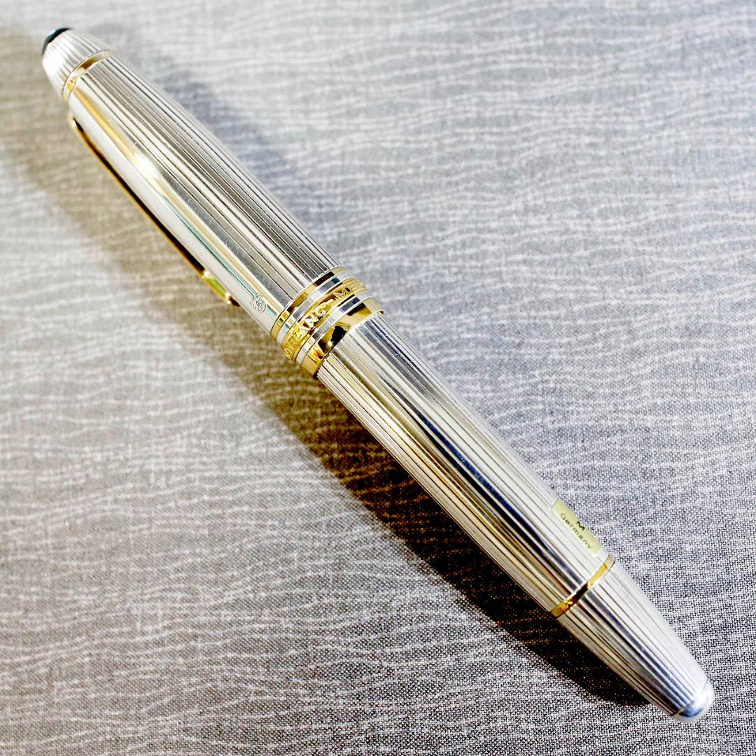 【美品】モンブラン 万年筆 １４６８ ソリテール シルバー ９２５ 送料込み