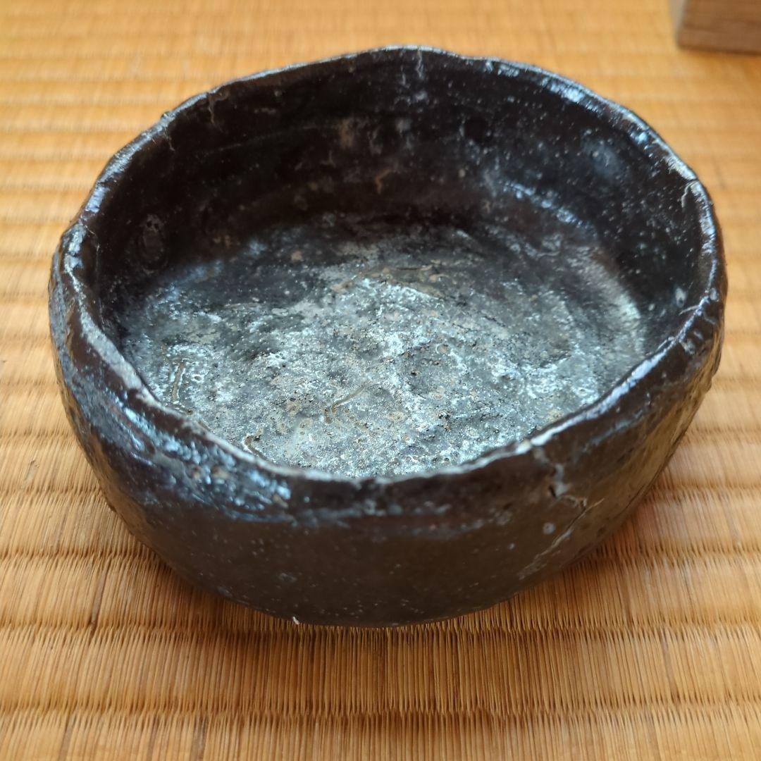 陶器製茶碗 赤色黒色 木箱付き　赤楽　黒楽　菊麻呂雅翁　樂吉左衞門　古美術　骨董