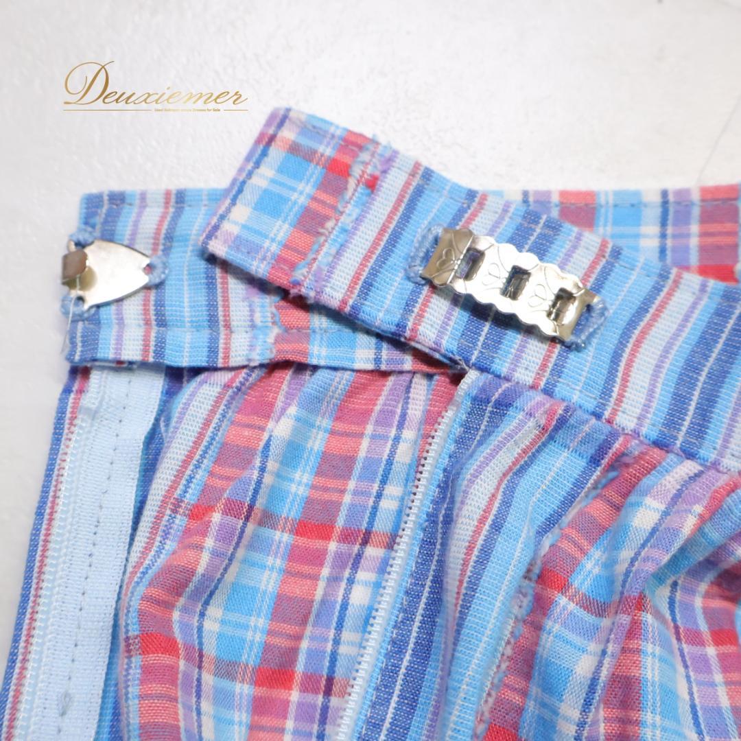 【美品 日本製 フォークダンス衣装】ブルー Romi Mother 上下セット