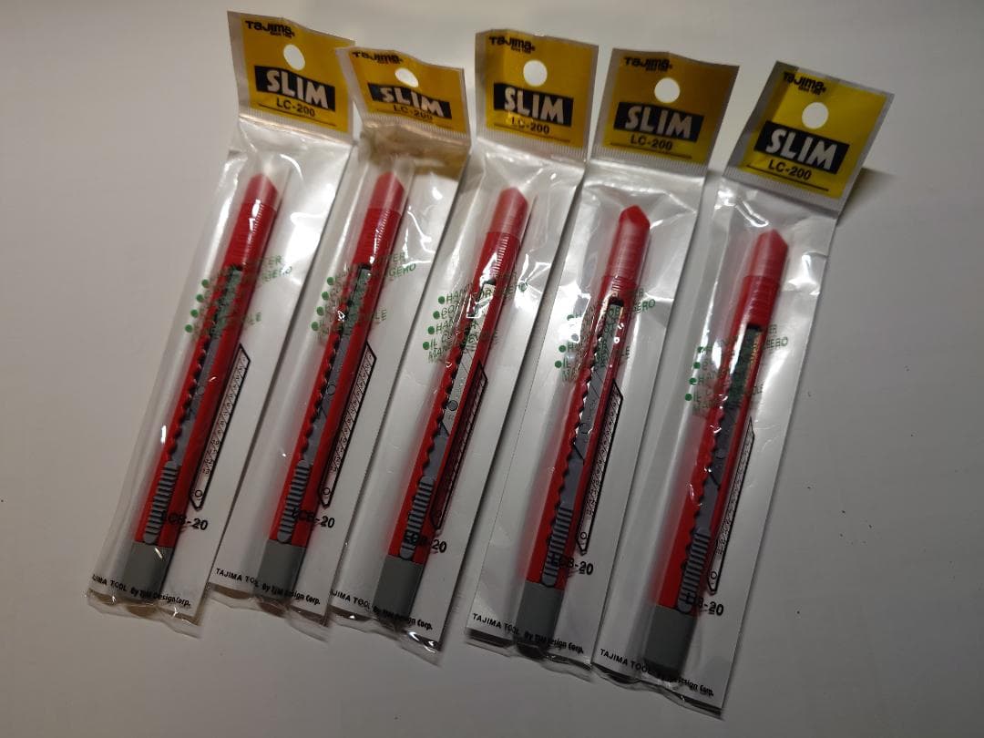 【1524】タジマカッターナイフ 黄・赤色　各５本組　計10本