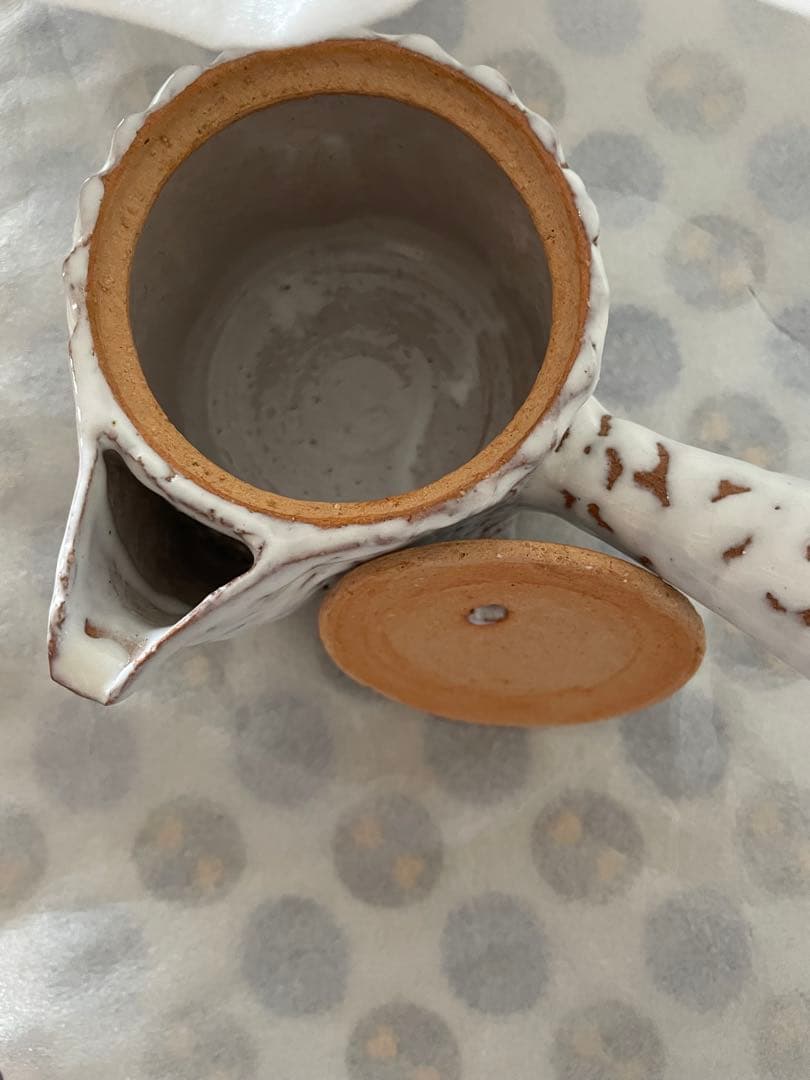 萩焼き　渋谷泥詩　子茶器　　　北浜山 急須・湯呑みセット　　供箱付