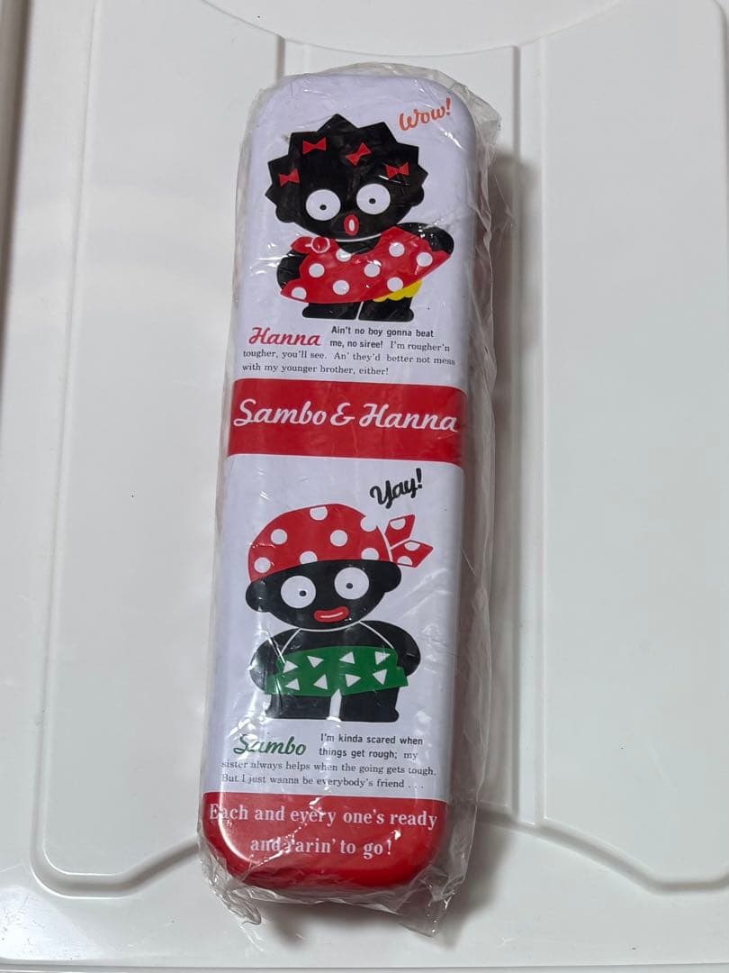 レア物 サンリオ　缶ペンケース　サンボandハンナ